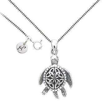 Celtic Knot Sea Turtle Necklace Set TSE687 - Jewelry